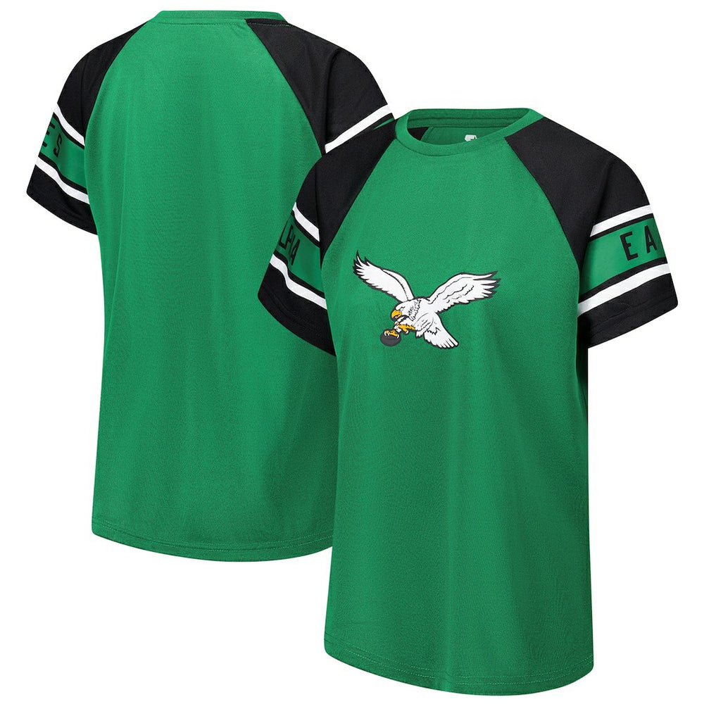 Philadelphia Eagles Starter Women's 1st Rounder Color Block Raglan Top | NFL Near me