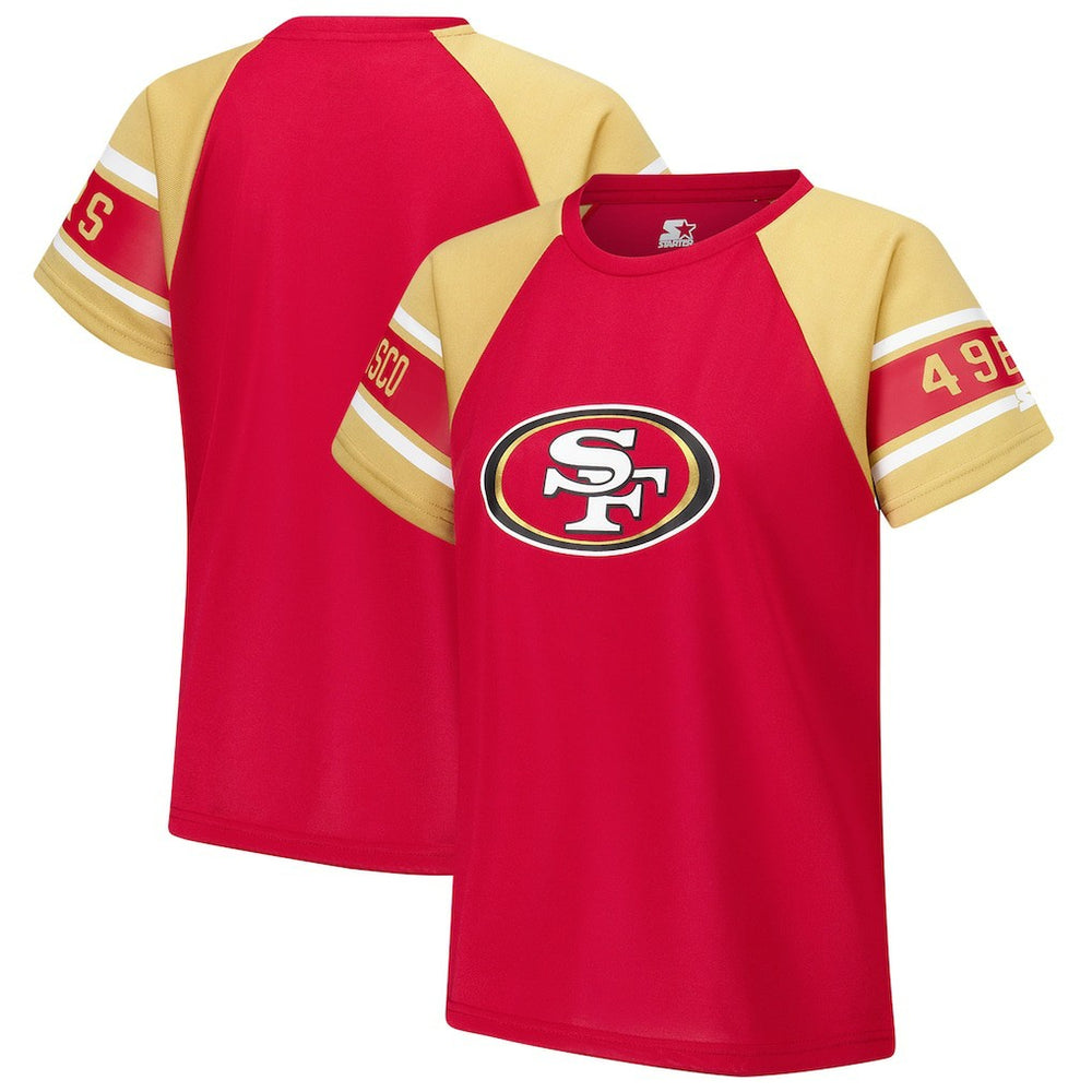 San Francisco 49ers Starter Women's 1st Rounder Color Block Raglan Top | NFL Hot