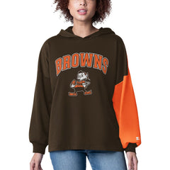 Cleveland Browns Starter Women's Power Move Long Sleeve Pullover Hoodie | NFL Discount
