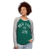 New York Jets G-III 4Her by Carl Banks Women's Waffle Knit Raglan Long Sleeve T-Shirt | NFL US