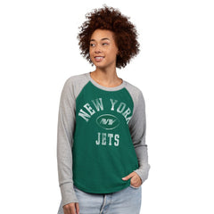 New York Jets G-III 4Her by Carl Banks Women's Waffle Knit Raglan Long Sleeve T-Shirt | NFL US