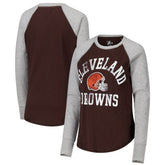 Cleveland Browns G-III 4Her by Carl Banks Women's Waffle Knit Raglan Long Sleeve T-Shirt | NFL New