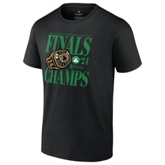 Black Boston Celtics 2024 NBA Finals Champions Ball Screen Ring T-Shirt | NBA