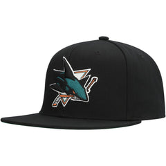 San Jose Sharks Mitchell & Ness Core Top Spot Snapback Hat - NHL Hats