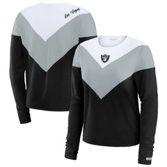 Las Vegas Raiders WEAR by Erin Andrews Women's Chevron Tri-Blend Long Sleeve T-Shirt | NFL Online