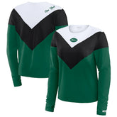 New York Jets WEAR by Erin Andrews Women's Chevron Tri-Blend Long Sleeve T-Shirt | NFL Near me