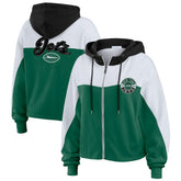 New York Jets WEAR by Erin Andrews Women's Color Block Full-Zip Hoodie | NFL US