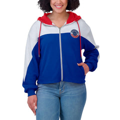 Buffalo Bills WEAR by Erin Andrews Women's Plus Size Color Block Full-Zip Hoodie | NFL New