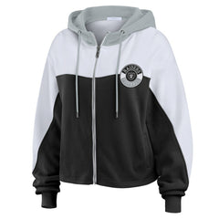 Las Vegas Raiders WEAR by Erin Andrews Women's Plus Size Color Block Full-Zip Hoodie | NFL Near me