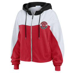 San Francisco 49ers WEAR by Erin Andrews Women's Plus Size Color Block Full-Zip Hoodie | NFL Hot