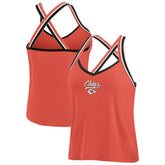Kansas City Chiefs WEAR by Erin Andrews Women's Cross Strap Tri-Blend Tank Top | NFL Hot