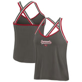 Tampa Bay Buccaneers WEAR by Erin Andrews Women's Cross Strap Tri-Blend Tank Top | NFL US