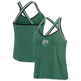 New York Jets WEAR by Erin Andrews Women's Cross Strap Tri-Blend Tank Top | NFL Hot