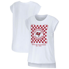 Tampa Bay Buccaneers WEAR by Erin Andrews Women's Checker Muscle Tank Top | NFL Sale