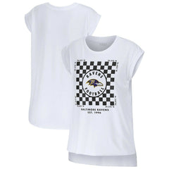 Baltimore Ravens WEAR by Erin Andrews Women's Checker Muscle Tank Top | NFL Near me
