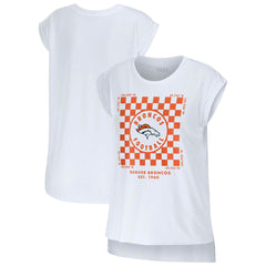 Denver Broncos WEAR by Erin Andrews Women's Checker Muscle Tank Top | NFL US
