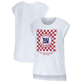 New York Giants WEAR by Erin Andrews Women's Checker Muscle Tank Top | NFL New