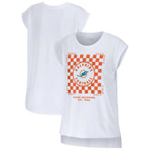 Miami Dolphins WEAR by Erin Andrews Women's Checker Muscle Tank Top | NFL Hot