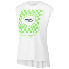 Seattle Seahawks WEAR by Erin Andrews Women's Checker Muscle Tank Top | NFL Online