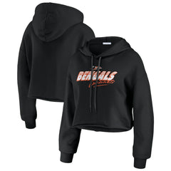 Cincinnati Bengals WEAR by Erin Andrews Women's Prime Cropped Pullover Hoodie | NFL Discount