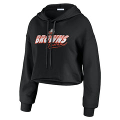 Cleveland Browns WEAR by Erin Andrews Women's Prime Cropped Pullover Hoodie | NFL Discount
