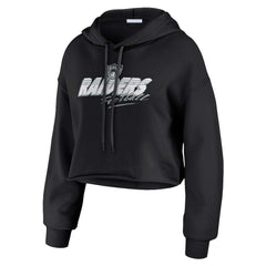Las Vegas Raiders WEAR by Erin Andrews Women's Prime Cropped Pullover Hoodie | NFL New
