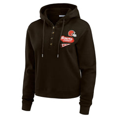 Cleveland Browns WEAR by Erin Andrews Women's Waffle-Knit Pullover Hoodie | NFL Online