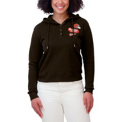 Cleveland Browns WEAR by Erin Andrews Women's Waffle-Knit Pullover Hoodie | NFL Online