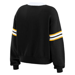 Pittsburgh Steelers WEAR by Erin Andrews Women's Lace-Up Sweater | NFL Hot
