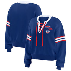 Buffalo Bills WEAR by Erin Andrews Women's Lace-Up Sweater | NFL New