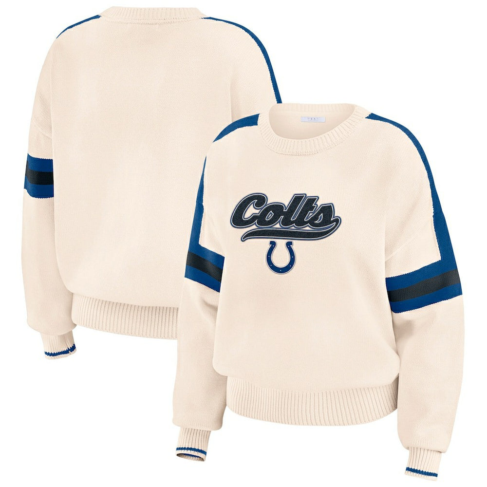 Indianapolis Colts WEAR by Erin Andrews Women's Stripe Pullover Sweater | NFL Near me