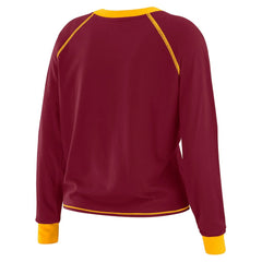 Washington Commanders WEAR by Erin Andrews Women's Tie-Front Long Sleeve T-Shirt | NFL On sale