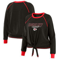 Kansas City Chiefs WEAR by Erin Andrews Women's Tie-Front Long Sleeve T-Shirt | NFL Sale