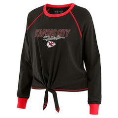 Kansas City Chiefs WEAR by Erin Andrews Women's Tie-Front Long Sleeve T-Shirt | NFL Sale