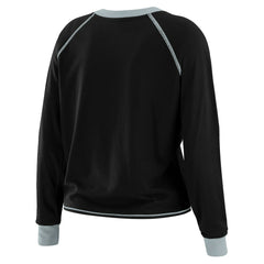 Las Vegas Raiders WEAR by Erin Andrews Women's Tie-Front Long Sleeve T-Shirt | NFL Discount