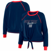 New York Giants WEAR by Erin Andrews Women's Tie-Front Long Sleeve T-Shirt | NFL US