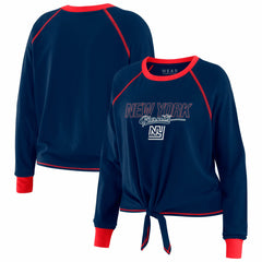 New York Giants WEAR by Erin Andrews Women's Tie-Front Long Sleeve T-Shirt | NFL US
