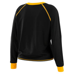 Pittsburgh Steelers WEAR by Erin Andrews Women's Tie-Front Long Sleeve T-Shirt | NFL Discount