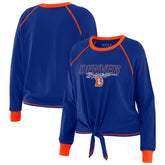 Denver Broncos WEAR by Erin Andrews Women's Tie-Front Long Sleeve T-Shirt | NFL Hot