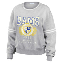 Los Angeles Rams WEAR by Erin Andrews Women's Cropped Pullover Sweatshirt | NFL Discount