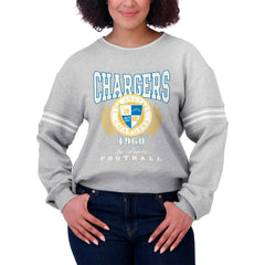 Los Angeles Chargers WEAR by Erin Andrews Women's Cropped Pullover Sweatshirt | NFL New