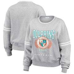 Miami Dolphins WEAR by Erin Andrews Women's Cropped Pullover Sweatshirt | NFL US