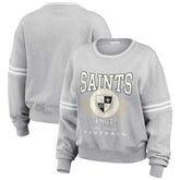 New Orleans Saints WEAR by Erin Andrews Women's Cropped Pullover Sweatshirt | NFL Sale