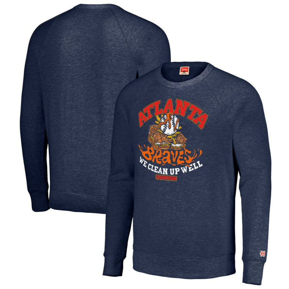 Atlanta Braves MLB x Guy Fieri’s Flavortown Unisex Tri-Blend Pullover Sweatshirt - MLB Pullover
