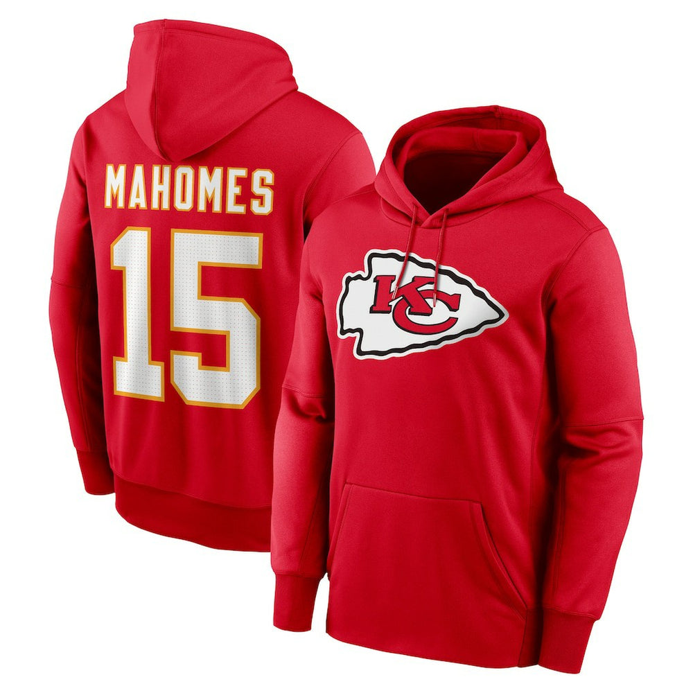 Kansas City Chiefs Patrick Mahomes Player Name & Number Therma Hoodie | NFL Outlet