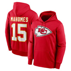 Kansas City Chiefs Patrick Mahomes Player Name & Number Therma Hoodie | NFL Outlet