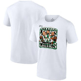 White Boston Celtics 2024 NBA Finals Champions Pull Up Jumper Caricature T-Shirt | NBA