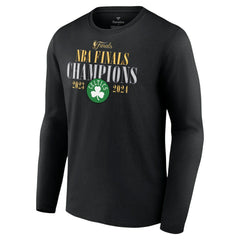 Black Boston Celtics 2024 NBA Finals Champions Fade Away Jumper Roster Signature Long Sleeve T-Shirt | NBA