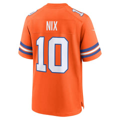 Denver Broncos Bo Nix Mile High Collection 1977 Throwback Player Game Jersey | NFL US