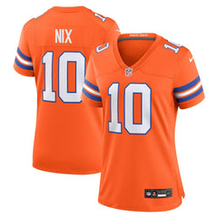 Denver Broncos Bo Nix Women's Mile High Collection 1977 Throwback Player Game Jersey | NFL Hot